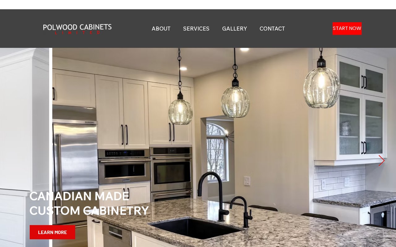 Polwood Cabinets website preview